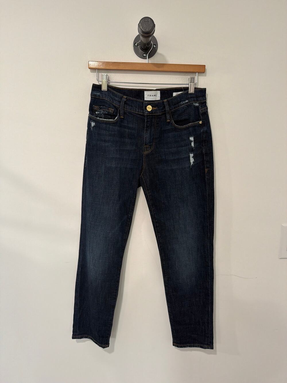FRAME Le Garcon Crop Jeans Blue Size 25